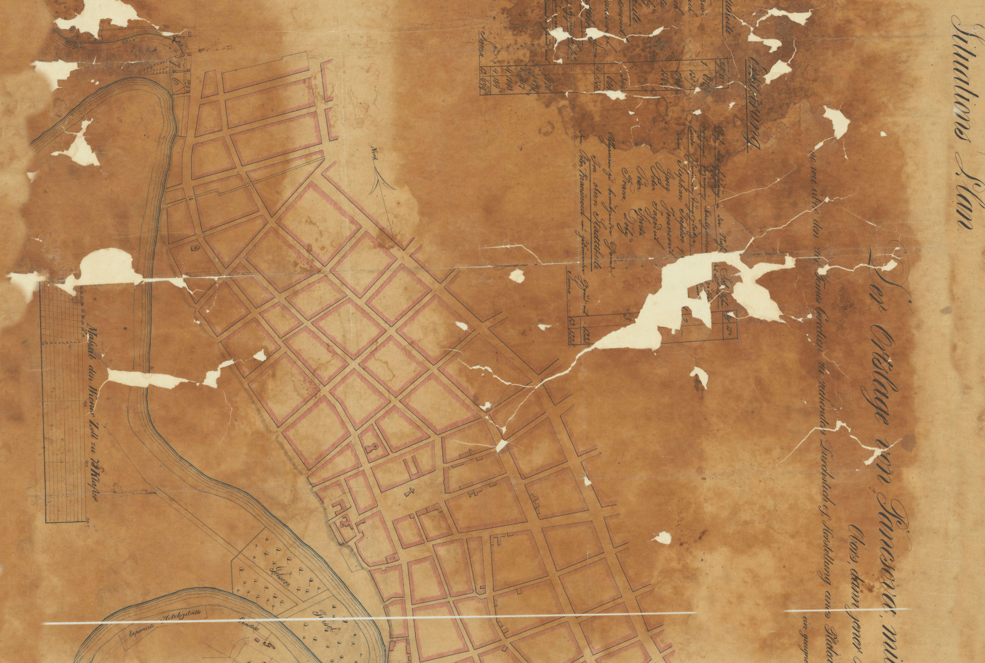 Situacioni plan Pančeva iz 1846. godine