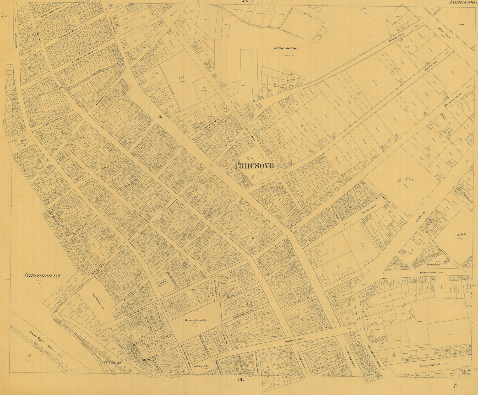 Katastarski plan Pančeva iz 1902. godine