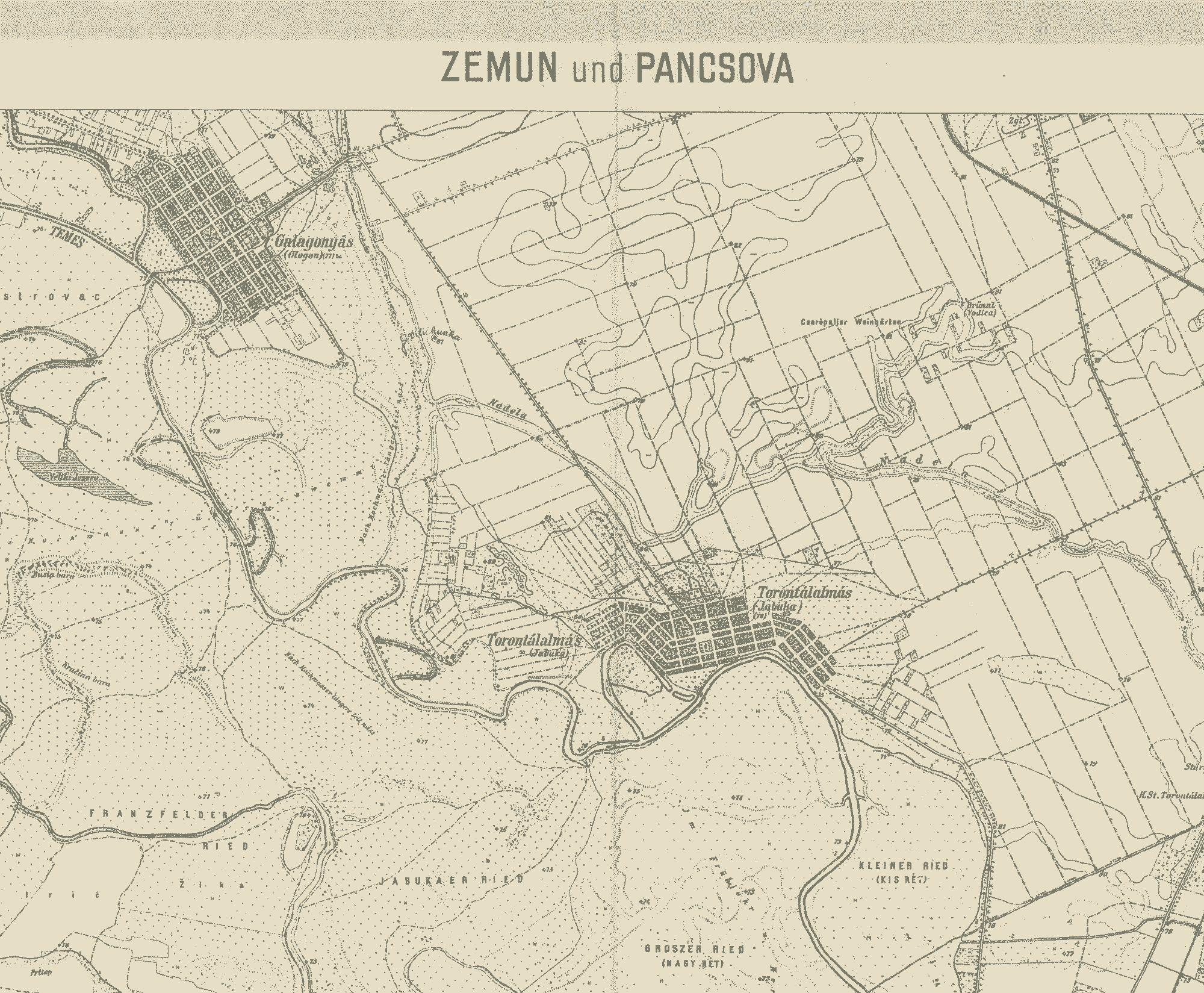 Mapa pogranične regije iz 1910. godine
