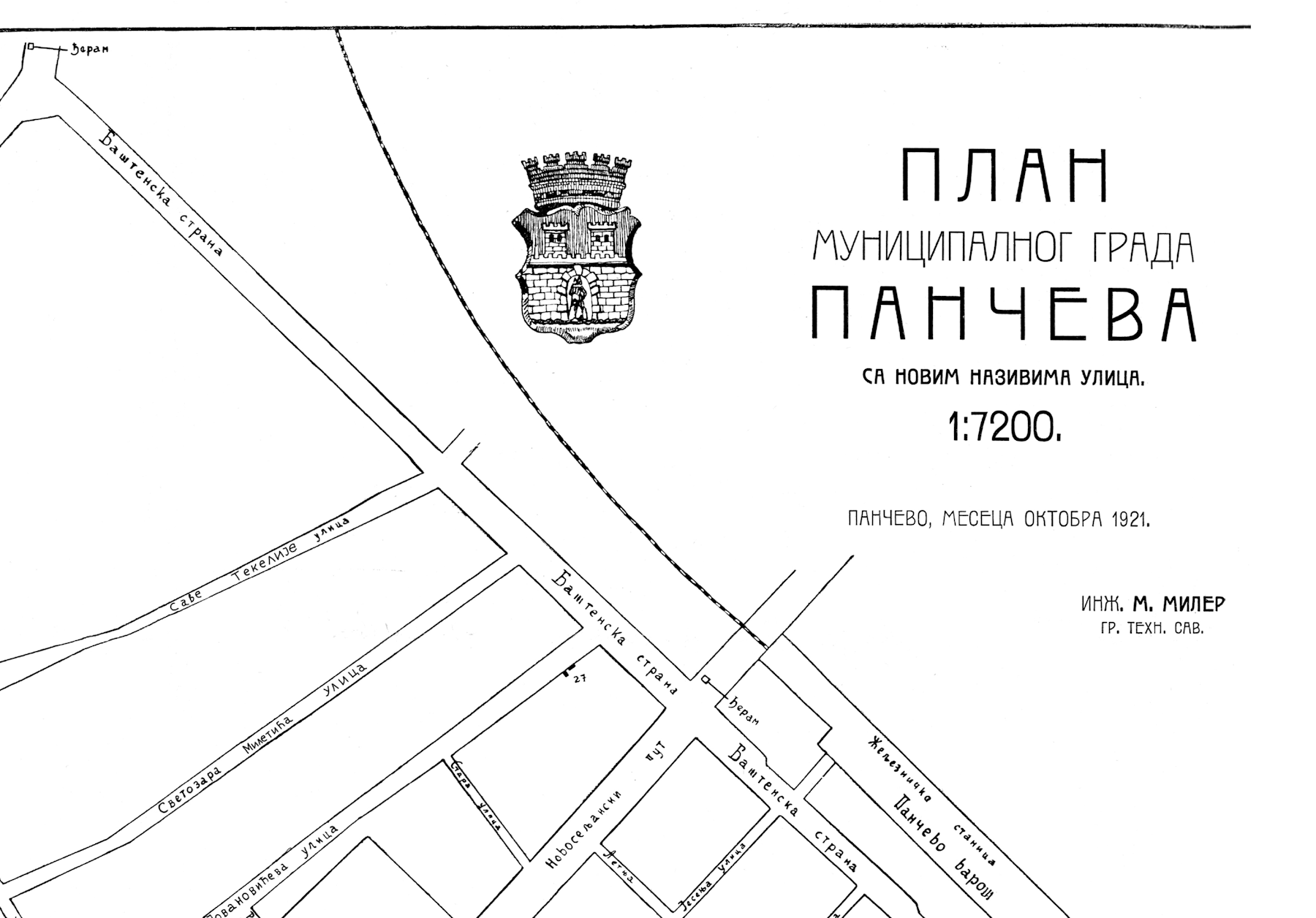 Plan municipalnog grada Pančeva iz 1921. godine